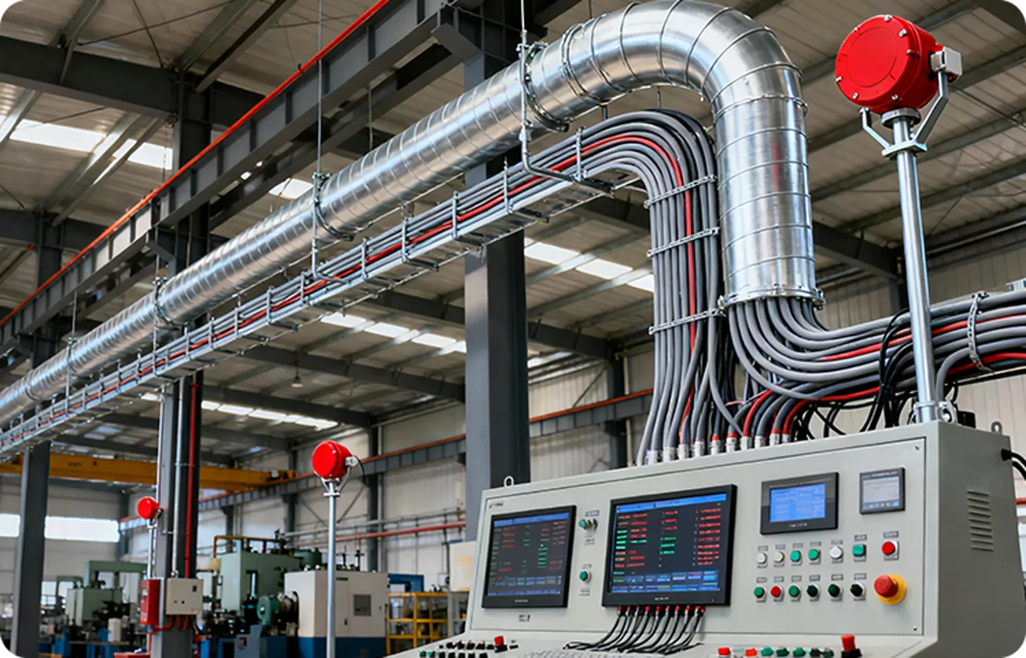 Sistema de Detecção de Incêndio cabeamento