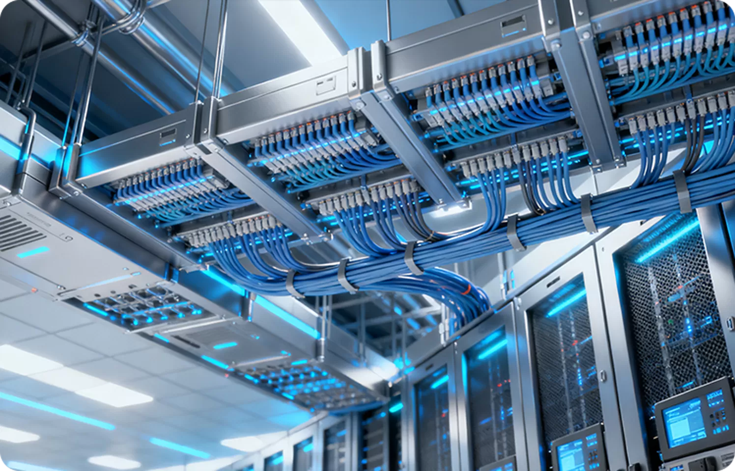 Edifícios inteligentes e construção de automação de cabeamento